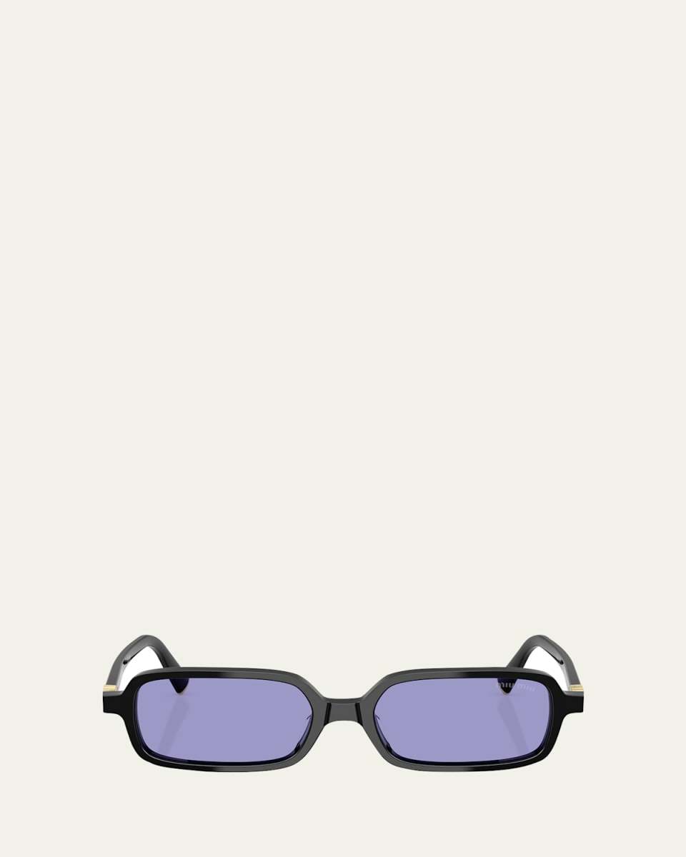 MU 11ZSF Acetate Rectangular Sunglasses